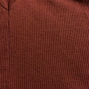 Small burgundy/dark red cute short sleeve with a cool twist